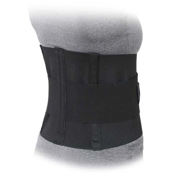 Fasttackle 508 - B 10 in. Lumbar Sacral Support With Double Pull Tension Straps; Black - Extra Large FA3761